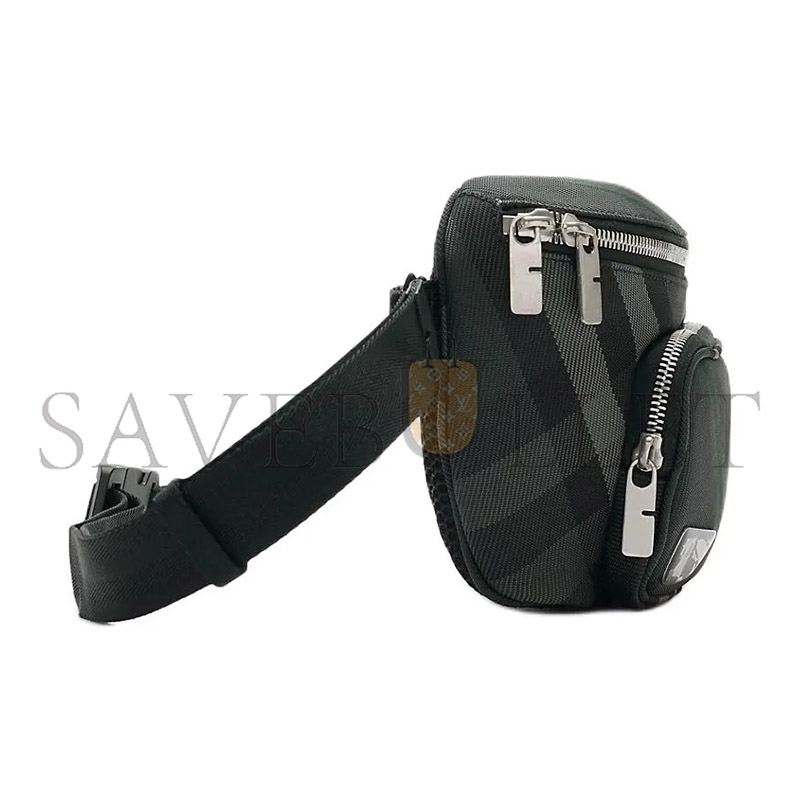 BURBERRY GRID CROSSBODY WAIST BAG 80974111 (27*14*7cm)